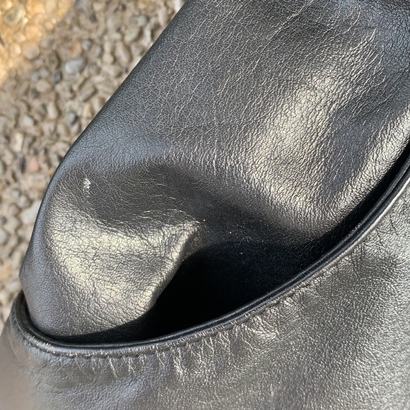 Vintage long leather belted jacket, Size 16 - Picture 7 of 13